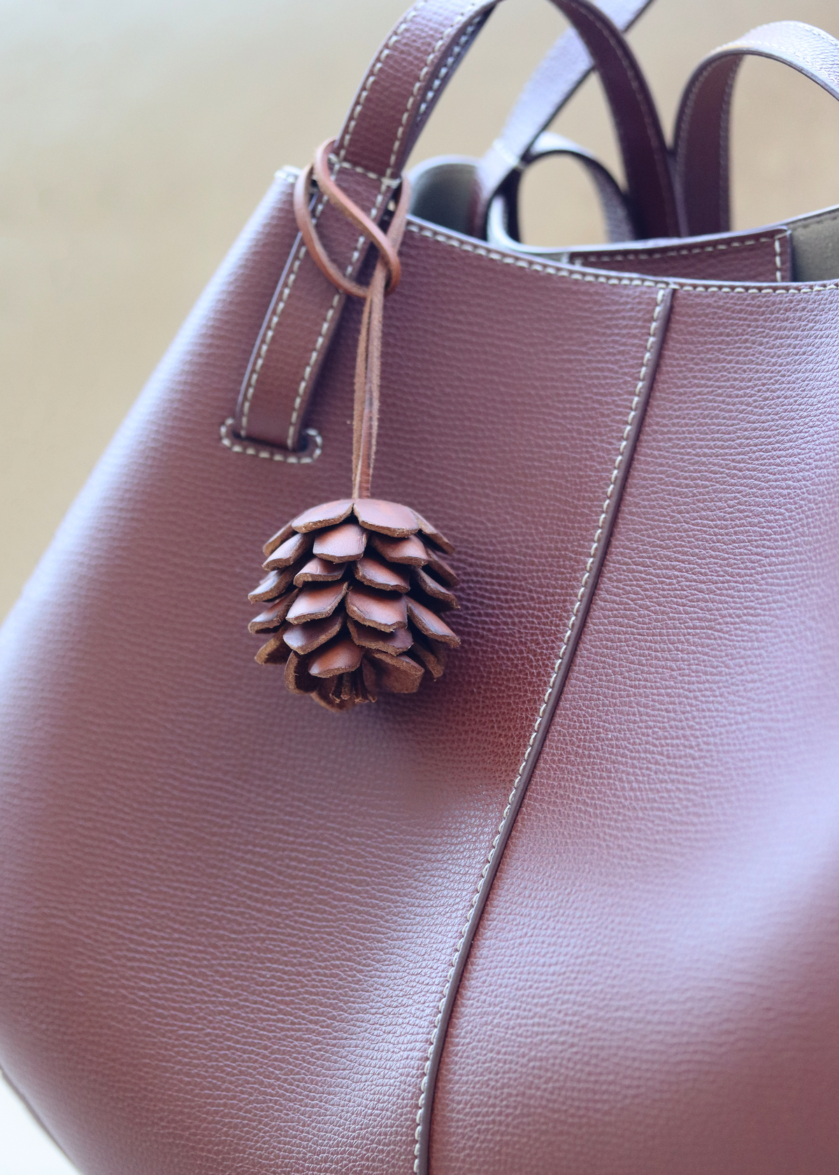 Pine Cone Bag Charm